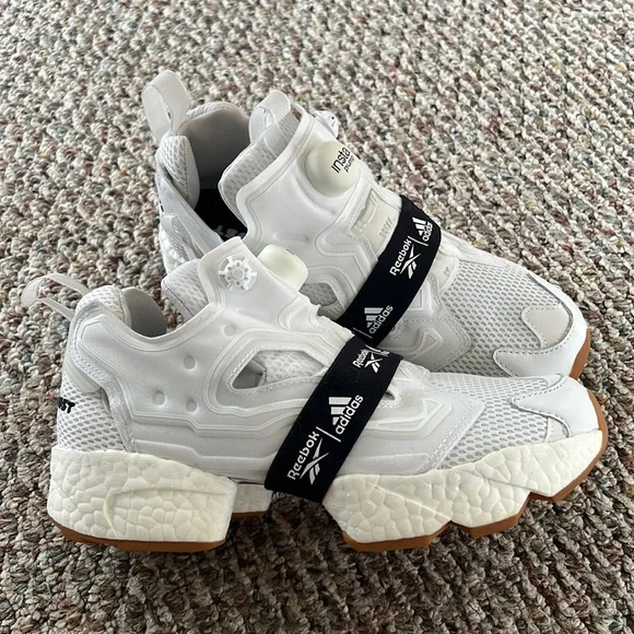adidas Shoes Reebok Instapump Fury X Boost White Gum Sneakers